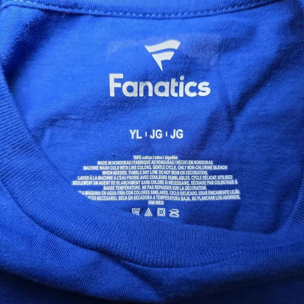 Fanatics Kansas Jayhawks Youth Large Blue 100% Cotton Graphic #23 T-Shirt NWT